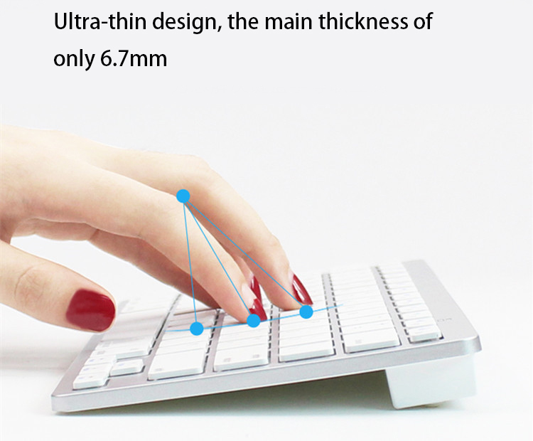 Bluetooth Keyboard Ultra thin Portable Mini wireless Keyboard  Flat Multimedia Computer Keyboard