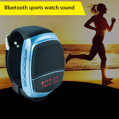 Outdoor Movement Wireless Bluetooth Speaker Watch Card With liquid crystal Display screen