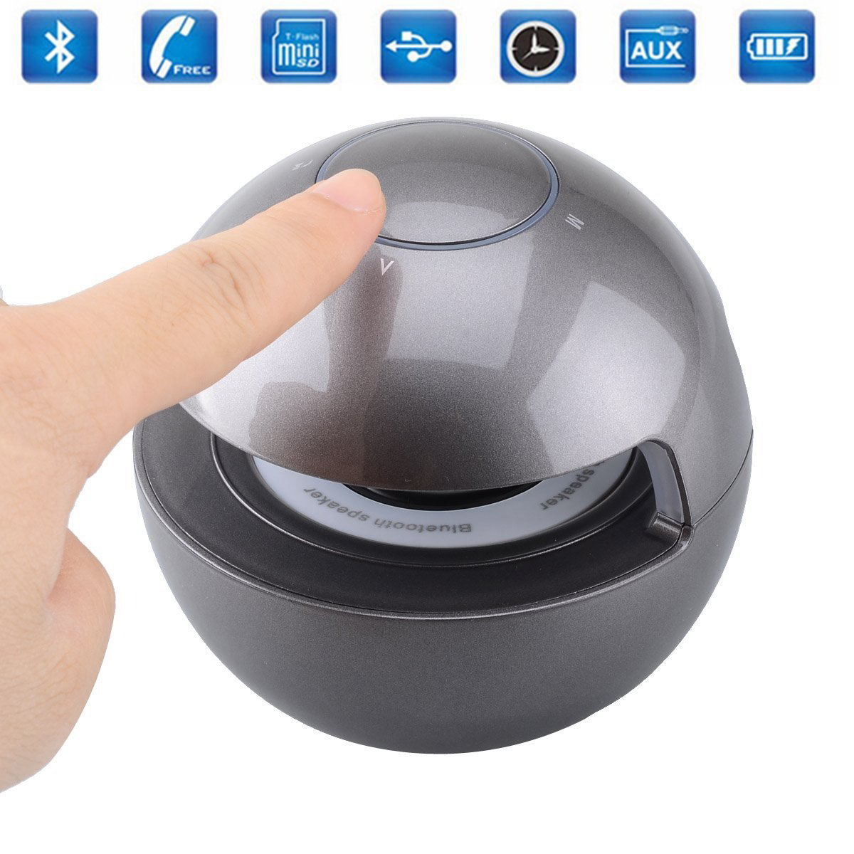 Wireless Bluetooth Speaker Colorful Led Lights Touch Mini Bass Portable Card Outdoor Small Speakers