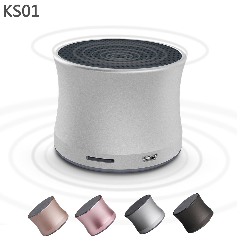 Bluetooth Speaker Mini Mobile phone Card Sound Portable Outdoor Intelligent Bass Small Steel Gun