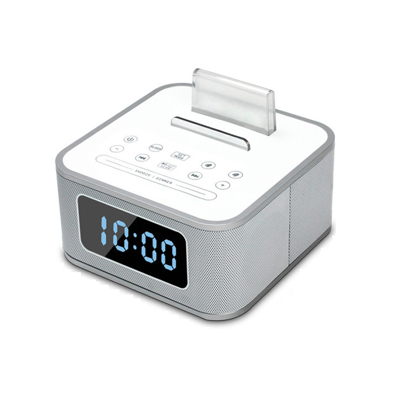 Wireless Bluetooth Speaker Intelligent Mobile Phone Base FM Radio Alarm Clock Mini Sound