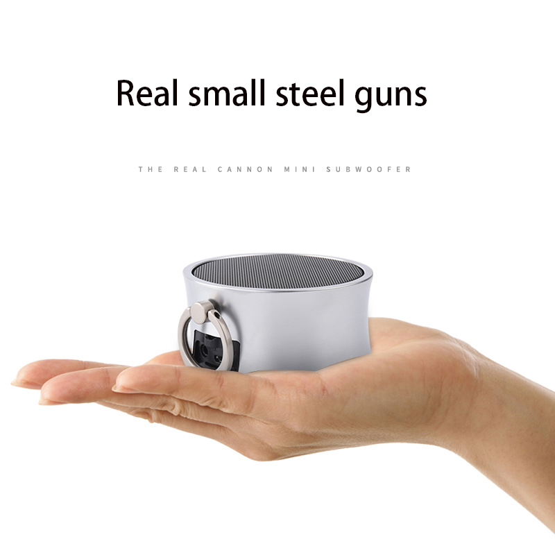 Metal Bluetooth Speaker Mini Portable Bass Card Mobile Phone Small Sound With a Ring