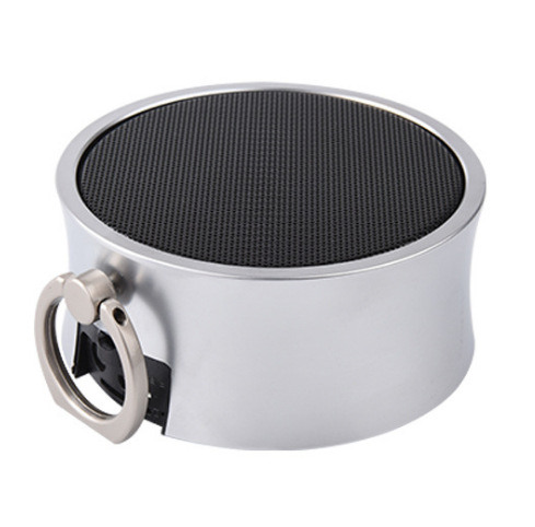 Metal Bluetooth Speaker Mini Portable Bass Card Mobile Phone Small Sound With a Ring
