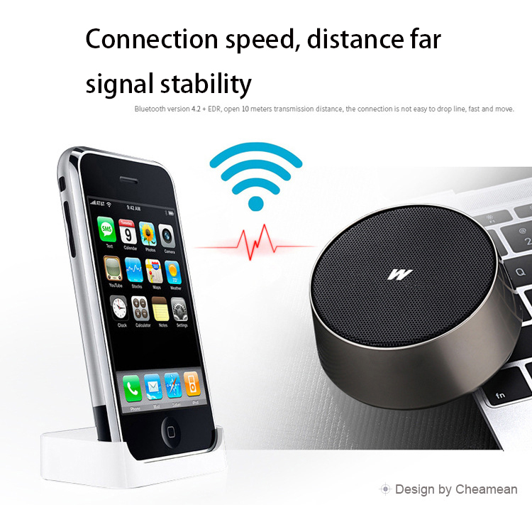 Wireless Bluetooth Speaker Outdoor Portable Mini Bass Small Steel Gun Card Wireless Sound