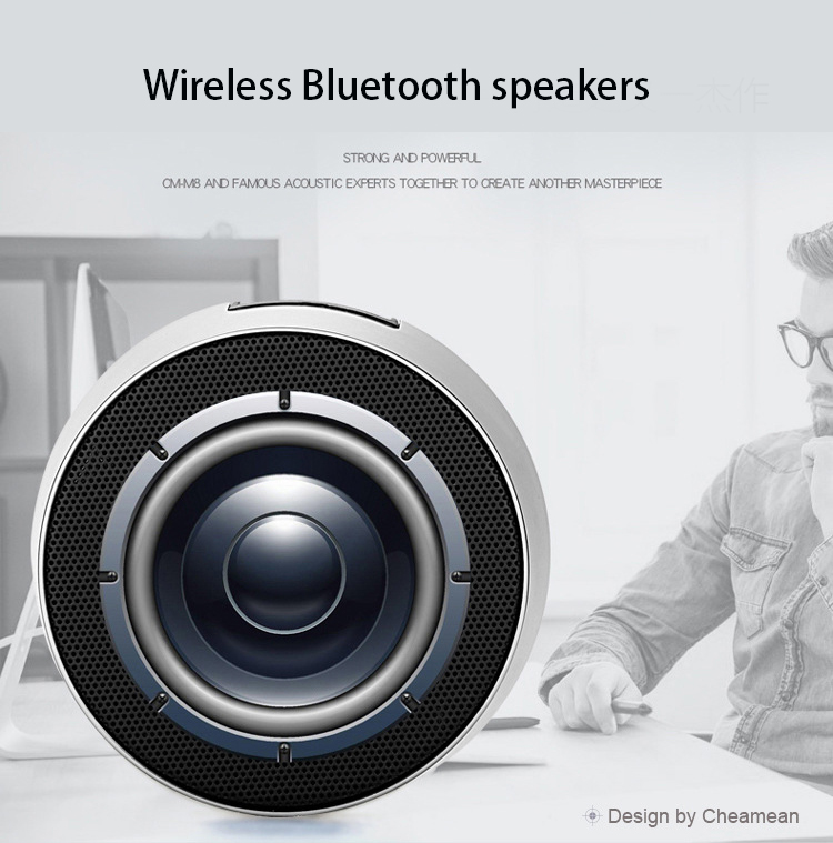 Wireless Bluetooth Speaker Outdoor Portable Mini Bass Small Steel Gun Card Wireless Sound
