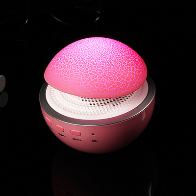 Creative Mushroom Crack Mini Wireless Bluetooth Speaker Colorful LED Colorful Night Light Sound