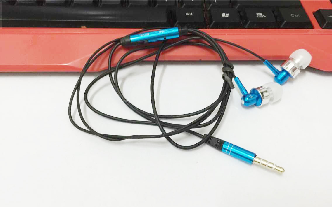 Mobile phone General headset  Fashion Ear style Earplugs Headset  Stereo Microphone