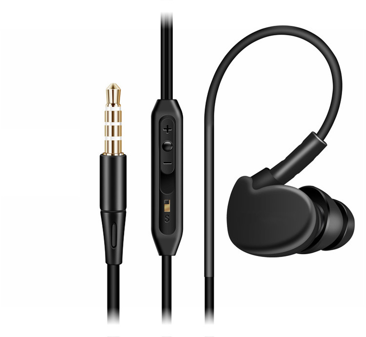 Movement Headset Ear Style Subwoofer Mobile Phone Computer General Wire Control With Wheat Headset