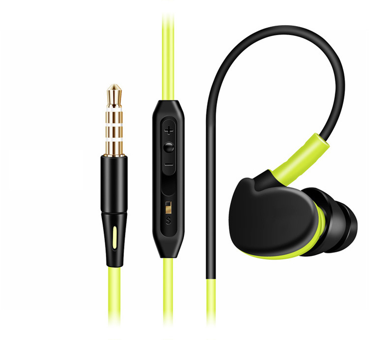 Movement Headset Ear Style Subwoofer Mobile Phone Computer General Wire Control With Wheat Headset