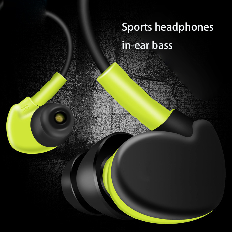 Movement Headset Ear Style Subwoofer Mobile Phone Computer General Wire Control With Wheat Headset