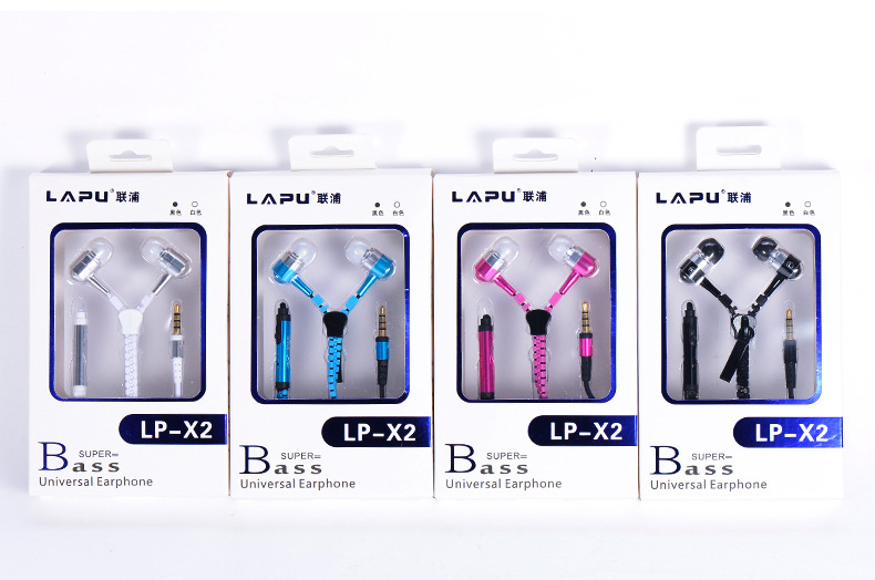 Metal Headset Ear Style General Call Mobile Phone Microphone Wire Control Stereo Headset