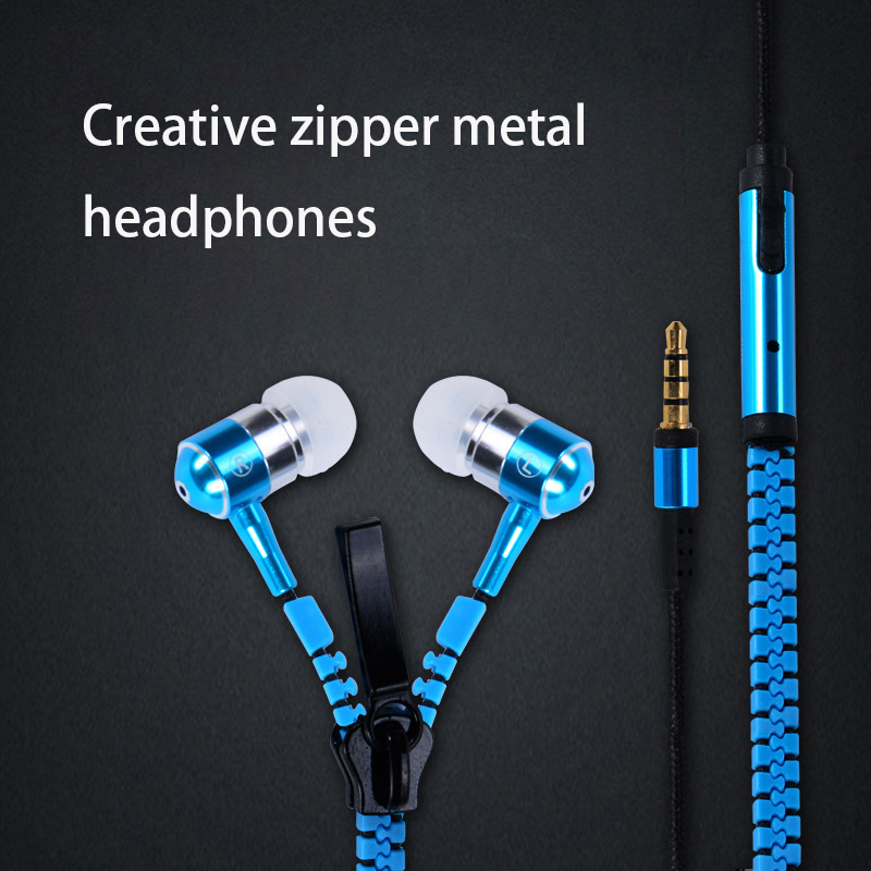 Metal Headset Ear Style General Call Mobile Phone Microphone Wire Control Stereo Headset