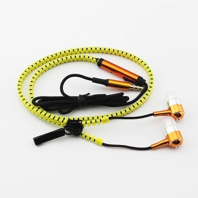 Metal Headset Ear Style General Call Mobile Phone Microphone Wire Control Stereo Headset