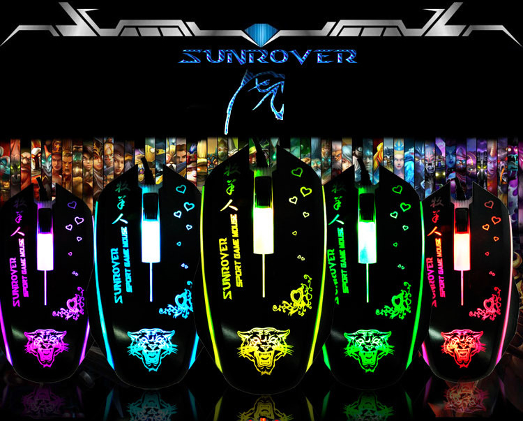 Computer Mouse Personality Fashion USB Profession Game Glowing Mouse