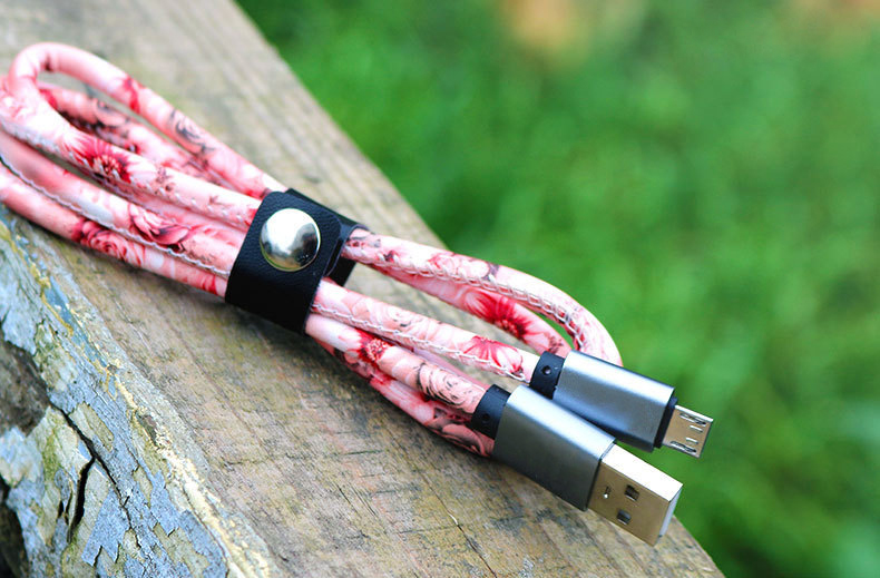 Apply to Apple Mobile Phone Data lines Andrews General Camouflage leather fast Charging Cable
