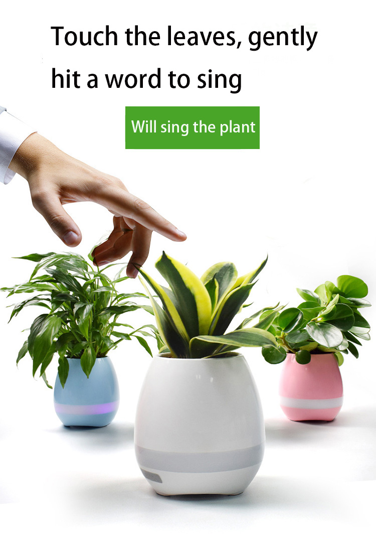 Intelligent Bluetooth Speaker Touch Induction Green Plant Music Potted Plants Flower pot