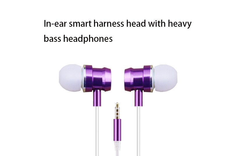 Mobile Phone Wire Control Headset 3.5mm Ear Style intelligent With Wheat General Subwoofer Earplugs