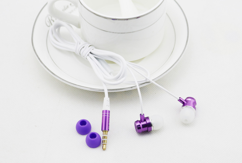 Mobile Phone Wire Control Headset 3.5mm Ear Style intelligent With Wheat General Subwoofer Earplugs