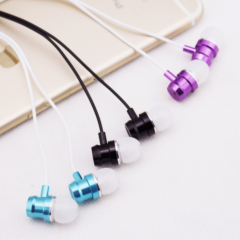 Mobile Phone Wire Control Headset 3.5mm Ear Style intelligent With Wheat General Subwoofer Earplugs