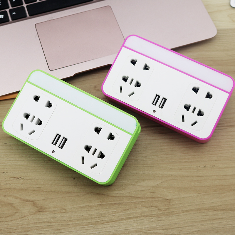 Multifunction Row led Light Control Luminous Usb Phone Charger