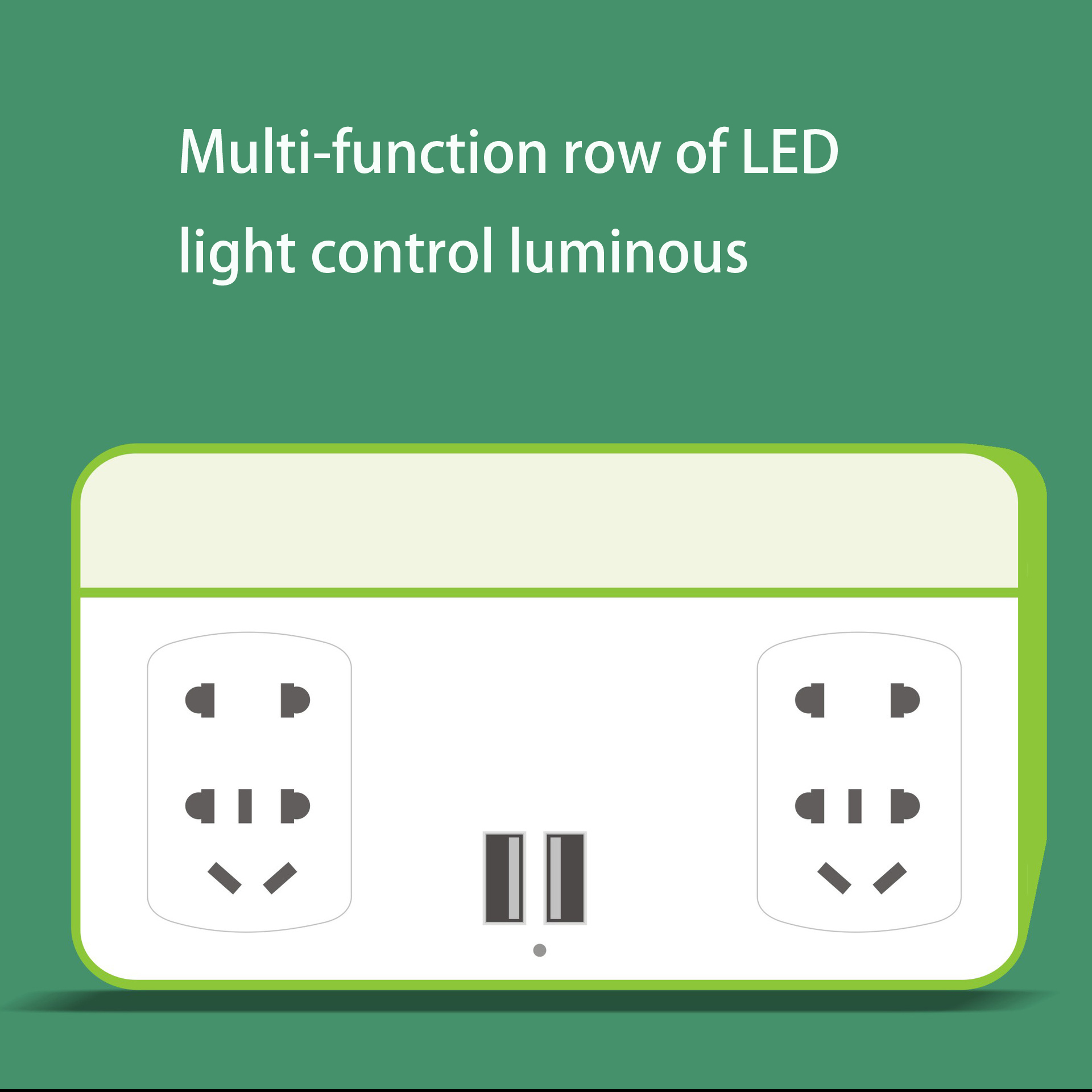 Multifunction Row led Light Control Luminous Usb Phone Charger