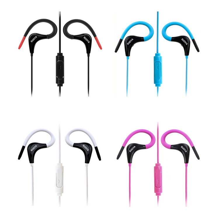 Outdoor Fashion Movement Headset With Wheat Subwoofer Run Hanging Ear Style Wire Control Headset