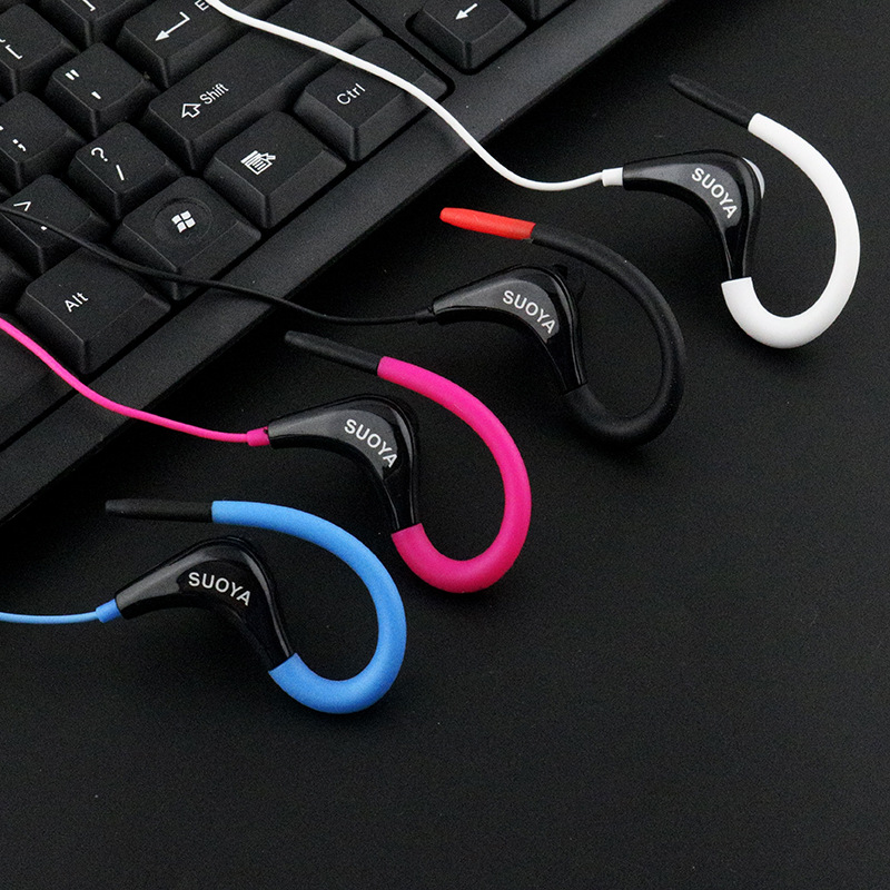Outdoor Fashion Movement Headset With Wheat Subwoofer Run Hanging Ear Style Wire Control Headset