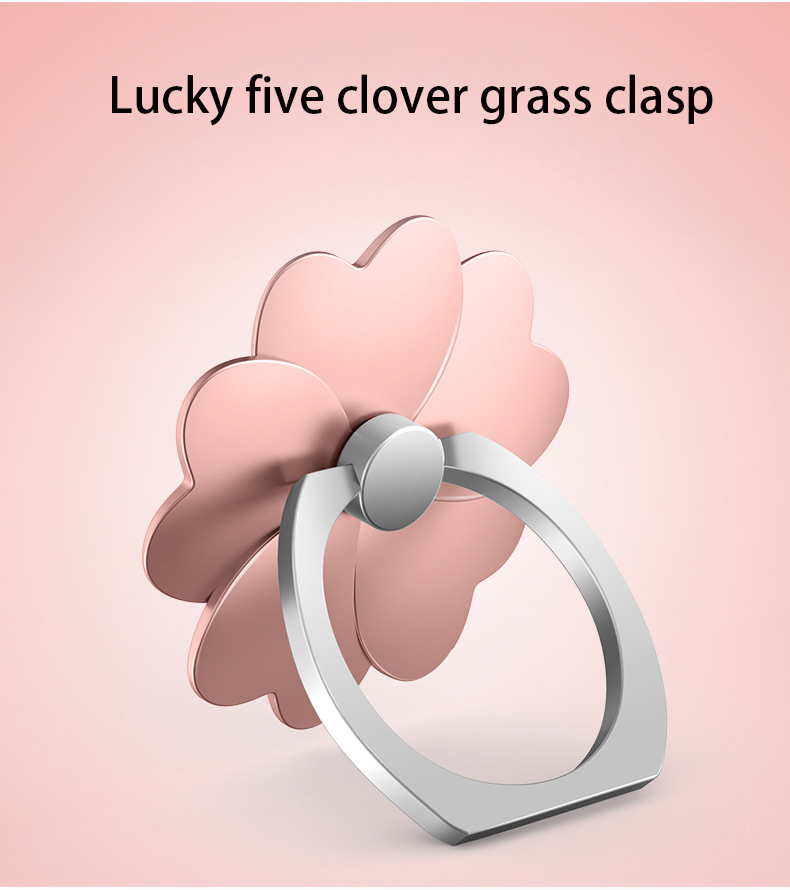 lucky Clover Finger Buckle  apple Andrews Mobile phone General Lazy ring Buckle