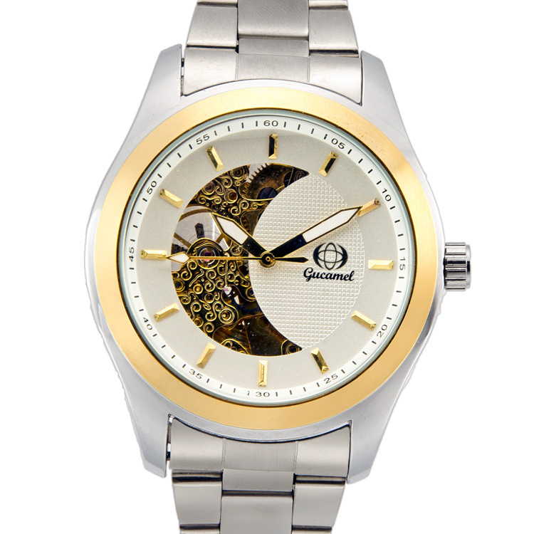 Upscale Men Hollow Watch fashion Business Fully automatic Mechanical watch
