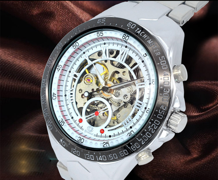 Men fashion Business Watch Upscale Steel table Belt Mechanical Mens Watch
