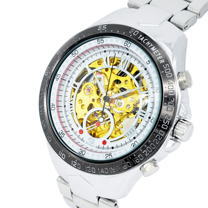 Men fashion Business Watch Upscale Steel table Belt Mechanical Mens Watch
