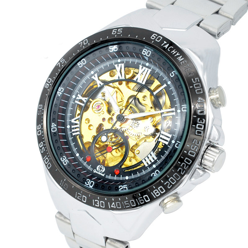 Men fashion Business Watch Upscale Steel table Belt Mechanical Mens Watch