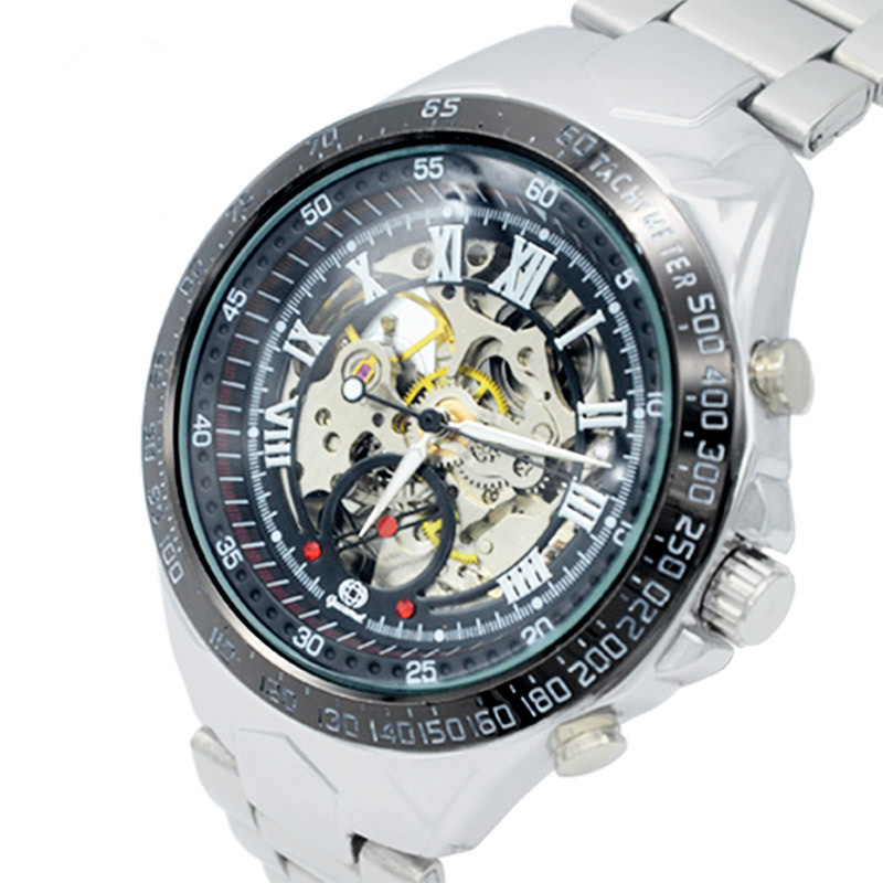 Men fashion Business Watch Upscale Steel table Belt Mechanical Mens Watch