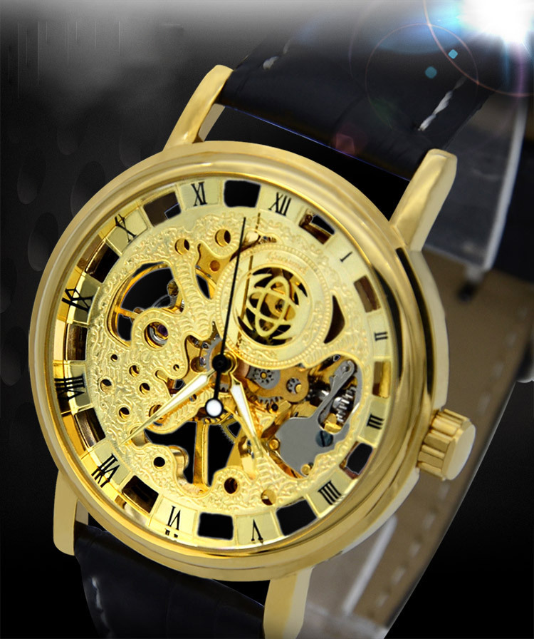 Upscale Men Hollow Watch fashion Selling Business Leisure Manual Mechanical Watch