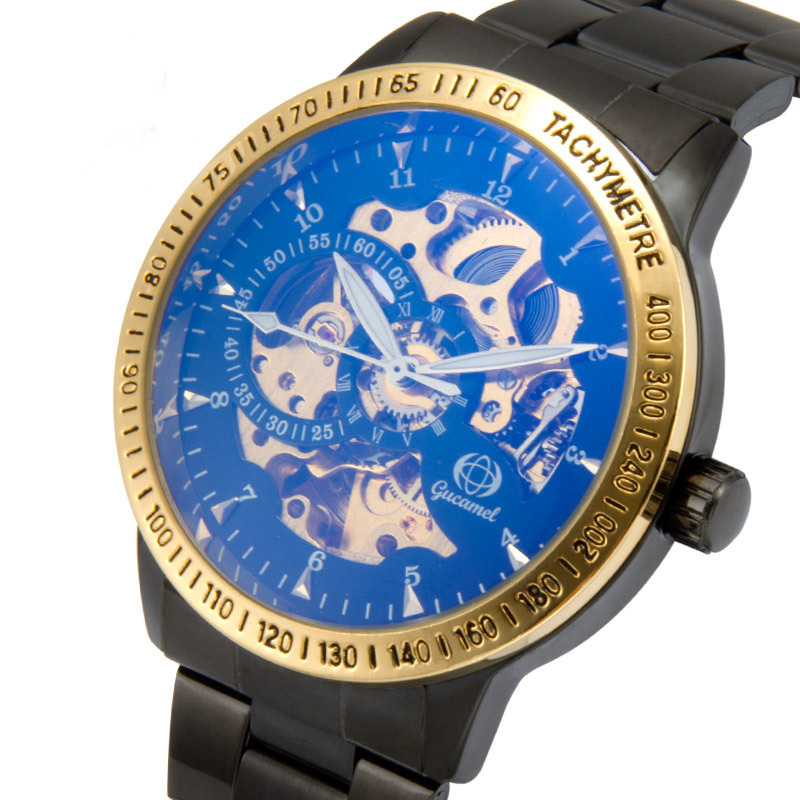 High end person Watch Elegant black Symphony Face Fashion Men Mechanical Watch