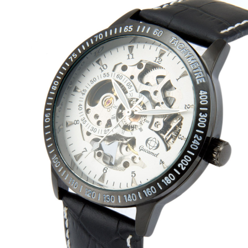 High end person Watch Elegant black Symphony Face Fashion Men Mechanical Watch
