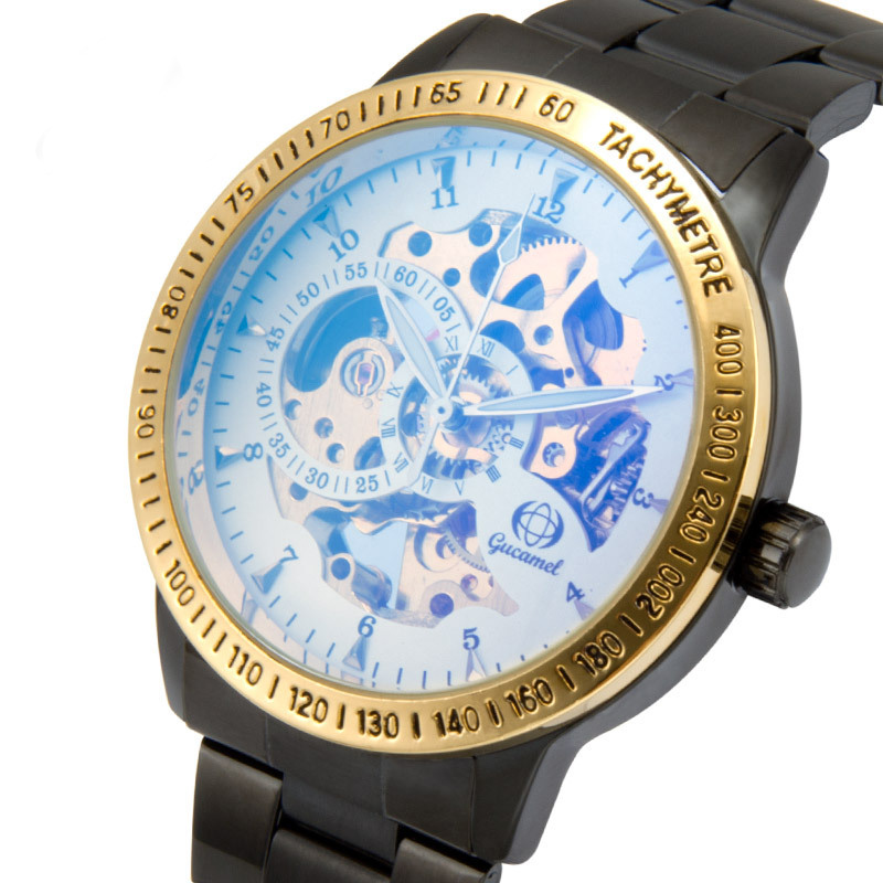 High end person Watch Elegant black Symphony Face Fashion Men Mechanical Watch