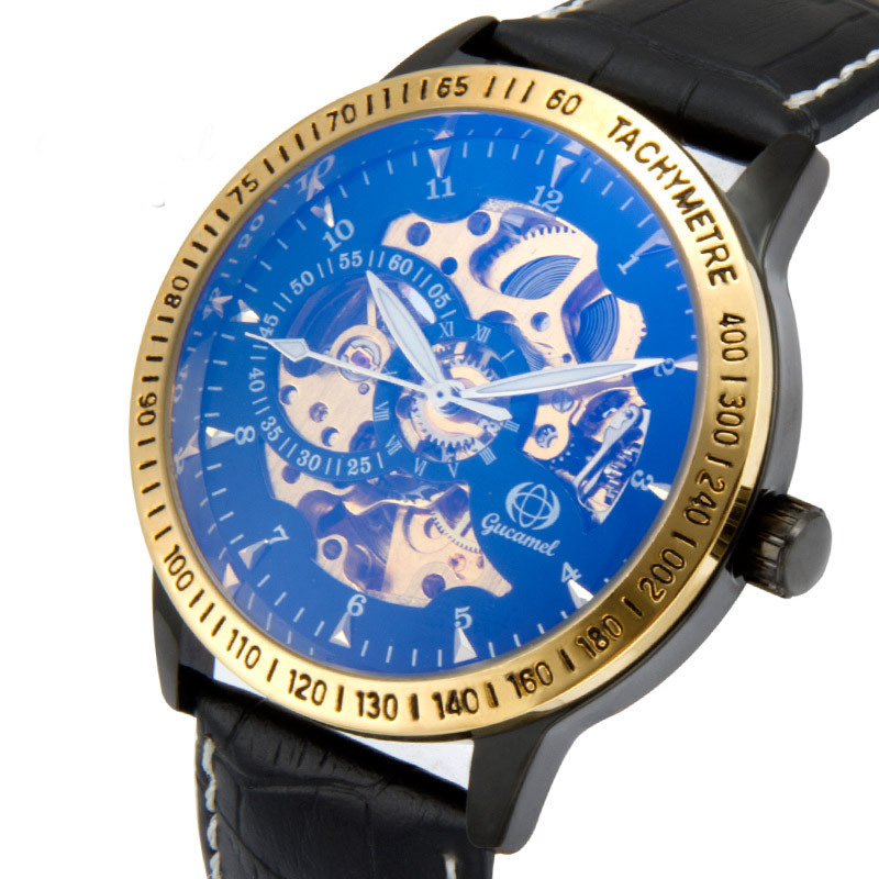 High end person Watch Elegant black Symphony Face Fashion Men Mechanical Watch