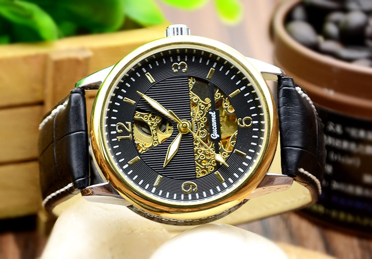 Fully Automatic Mechanical Hollow Men Upscale Business fashion Watch