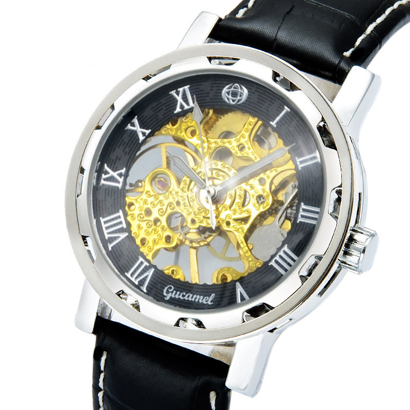 Men Hollow Mechanical Watch High Quality Steel strip Belt Watch Fully automatic mechanical Men Watch