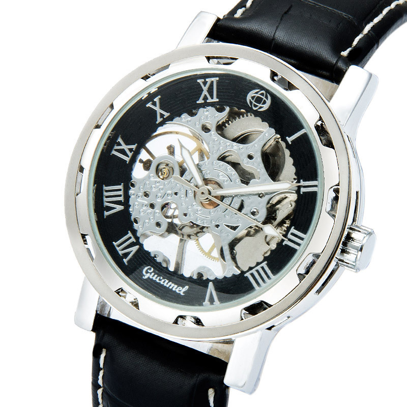Men Hollow Mechanical Watch High Quality Steel strip Belt Watch Fully automatic mechanical Men Watch
