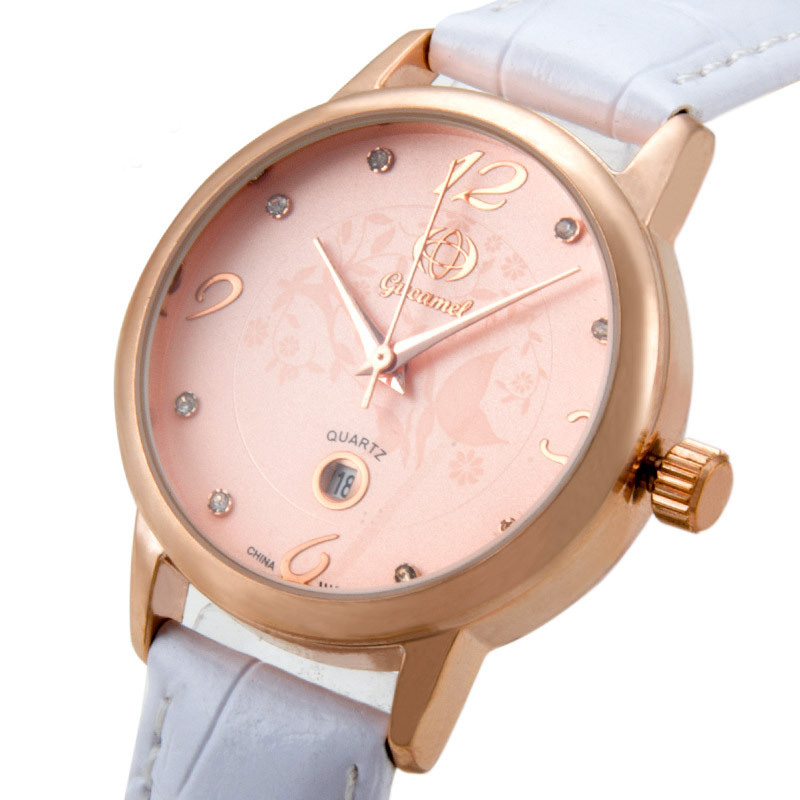 Ms quartz Watch High end fashion waterproof Genuine Leather Straps quartz Watch
