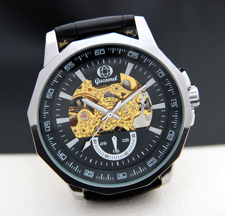 Upscale fashion Business Leisure Watch  Fully automatic mechanical Hollow Watch