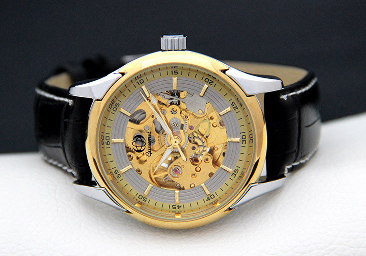 Upscale Men Hollow Watch Business Fashion Waterproof Fully Automatic Mechanical Watch