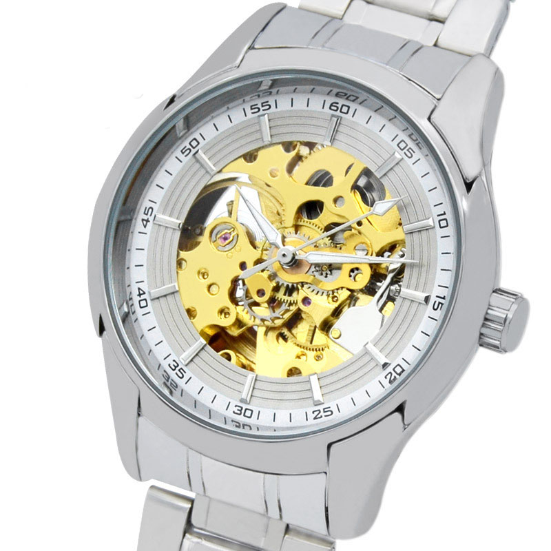 Upscale Men Hollow Watch Business Fashion Waterproof Fully Automatic Mechanical Watch