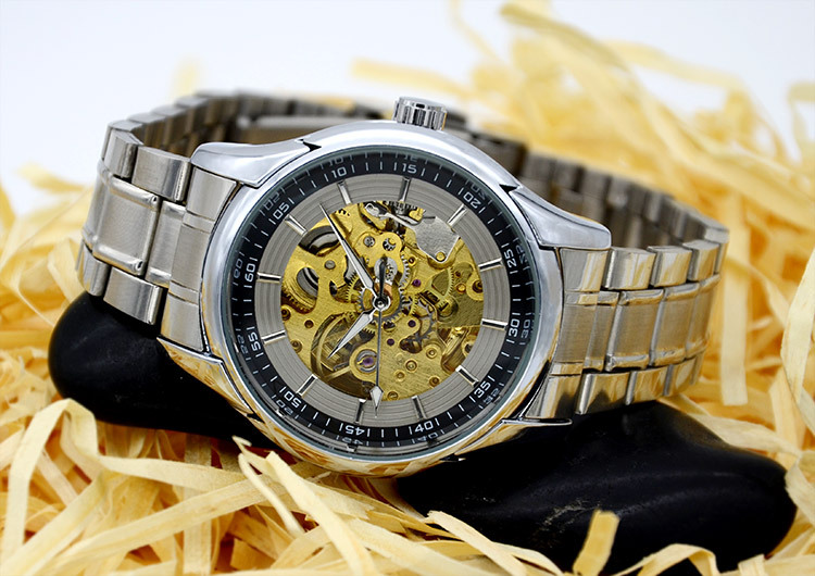 Upscale Men Hollow Watch Business Fashion Waterproof Fully Automatic Mechanical Watch