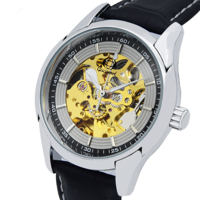 Upscale Men Hollow Watch Business Fashion Waterproof Fully Automatic Mechanical Watch