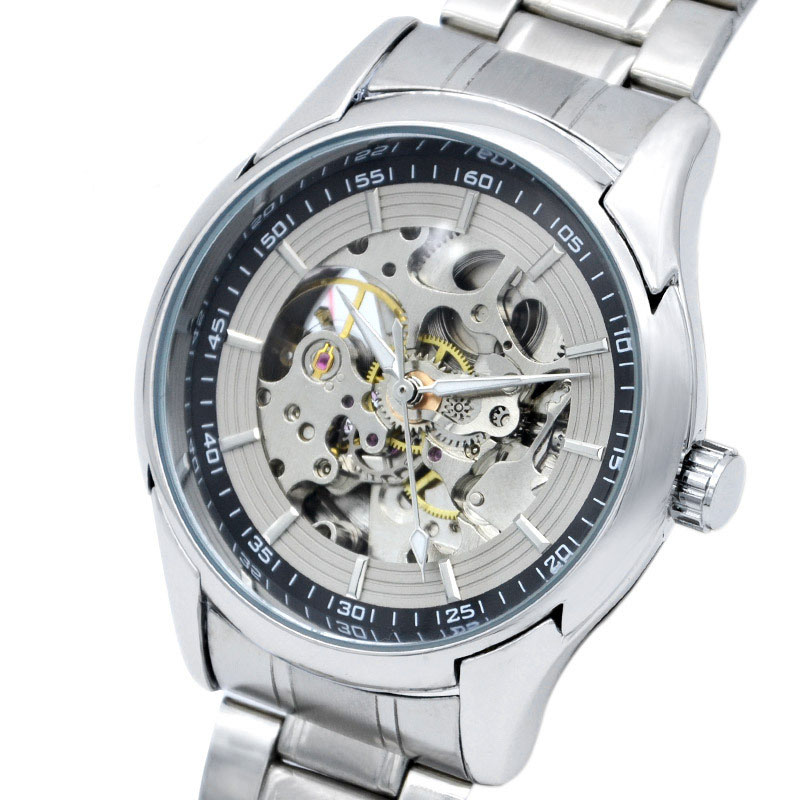 Upscale Men Hollow Watch Business Fashion Waterproof Fully Automatic Mechanical Watch