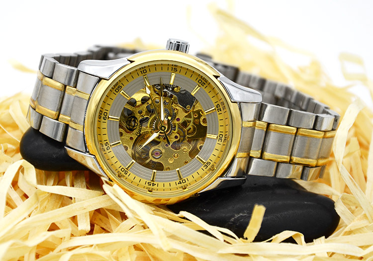 Upscale Men Hollow Watch Business Fashion Waterproof Fully Automatic Mechanical Watch