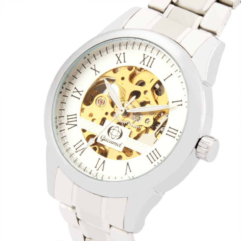 Men trend fashion Upscale Fully Automatic Hollow Mechanical Watch Sided Hollow Watch